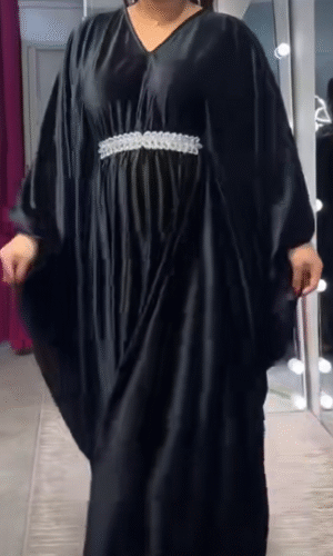 Black velvet Abaya
