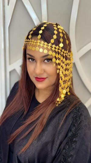 Khaleeji headpiece V fall and coin ornaments
