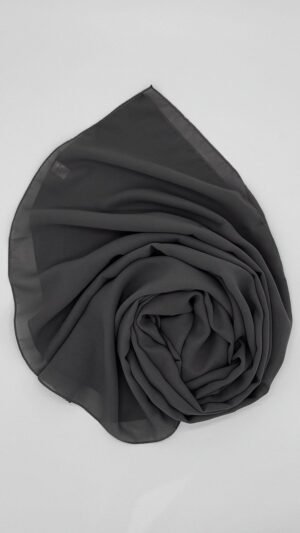 Dark Grey Indonesian soft chiffon hijab