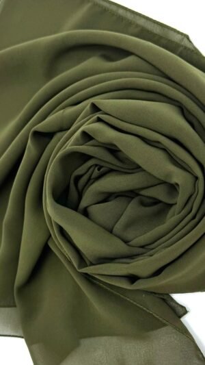 Olive Green Indonesian soft chiffon hijab