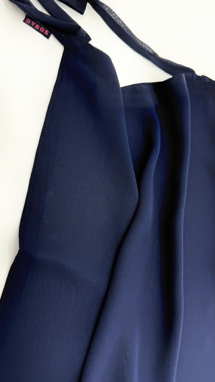 Navy Blue Indonesian Premium Chiffon Niqab - Image 2